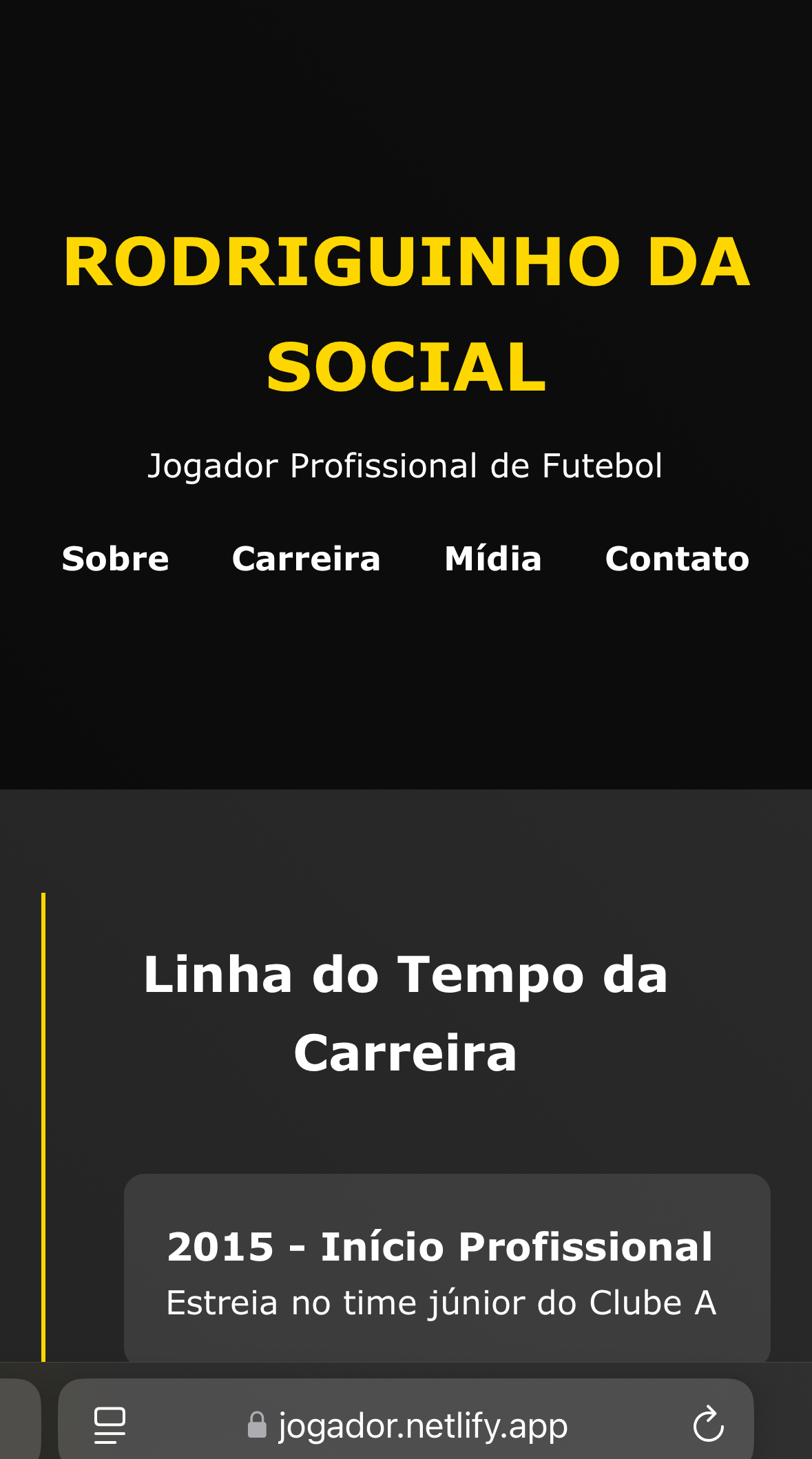 Jogador Portfolio